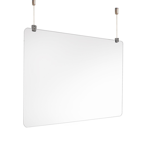 Top suspended hanging barrier acreen